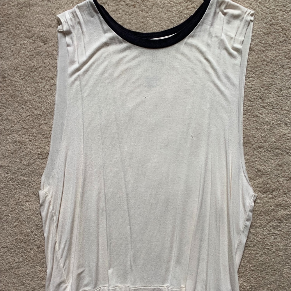 white tank top